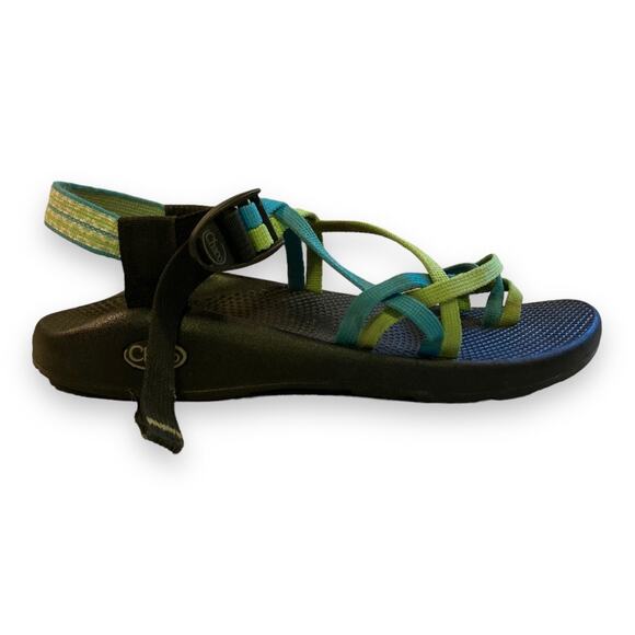 Womens Chaco ZX2 Yampa Celery Blue Adjustable Strap Vibram Sole Sandals Size 10 - Picture 5 of 16